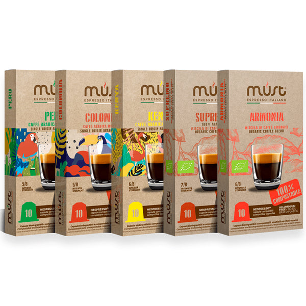 Must Espresso Biodegradable 50 Pod Selection Box The Coffee Collective