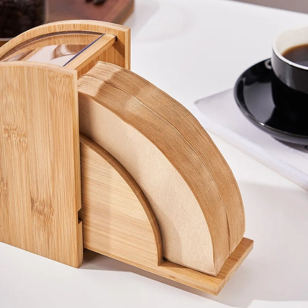 Bamboo Coffee Paper Filter Holder
