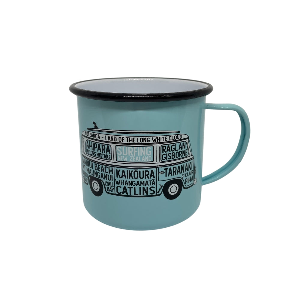 Moana Road Enamel Mug Surfing