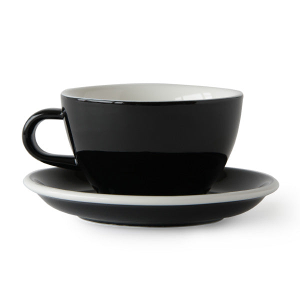 Acme 280ml Latte Cup and Saucer black